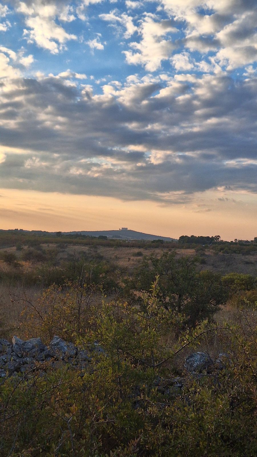 Panorama della Murgia al tramonto